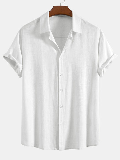 Men's Button-Up Shirt and Straight Leg Trousers in Blend