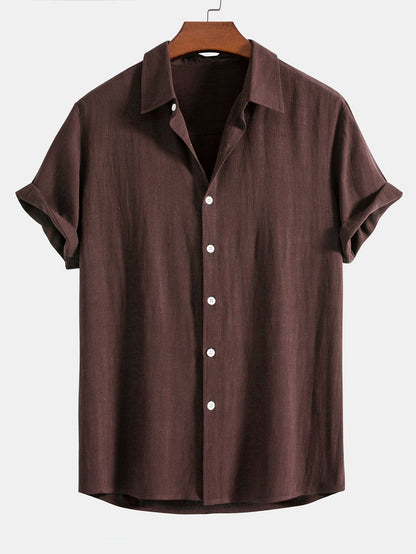 Men's Button-Up Shirt and Straight Leg Trousers in Blend