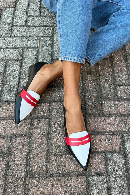 Women's Lightweight Pointed-Toe Two-coloured Pointed Slippers