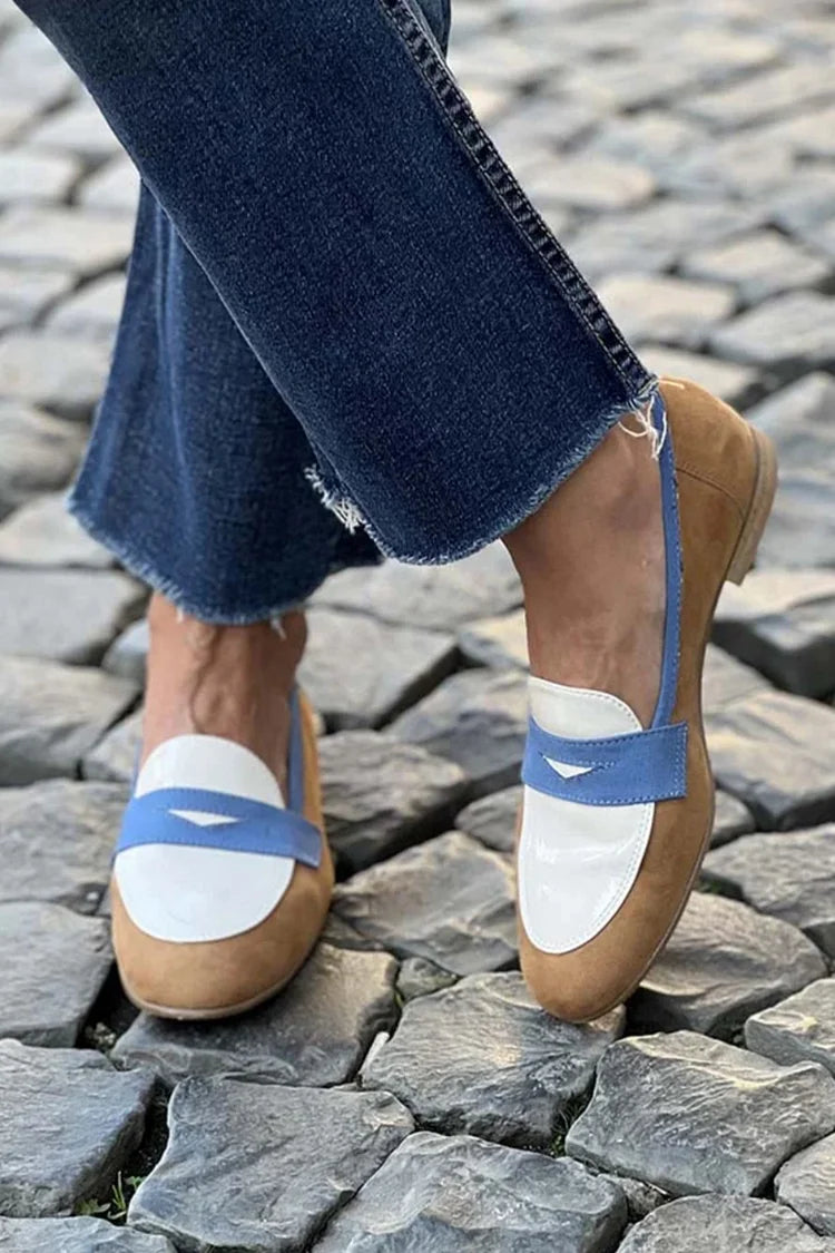 Women's Slip-On Colour Block Loafers