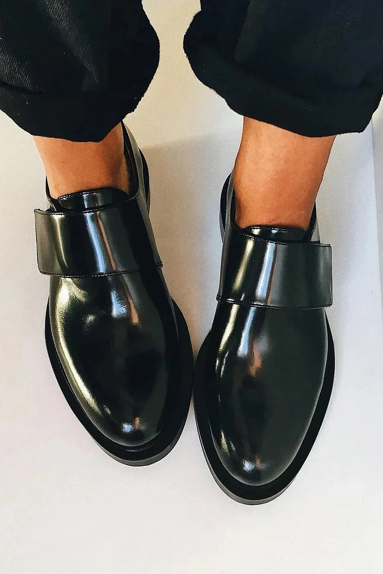 Polished Buckle Loafers