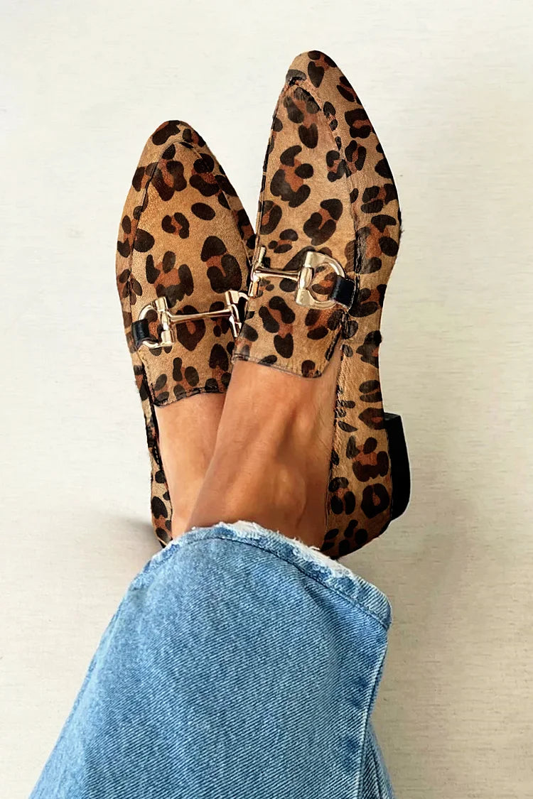 Women's Cushioned Buckle Loafer With Metallic Detail