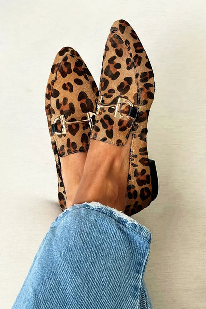 Women's Cushioned Buckle Loafer With Metallic Detail