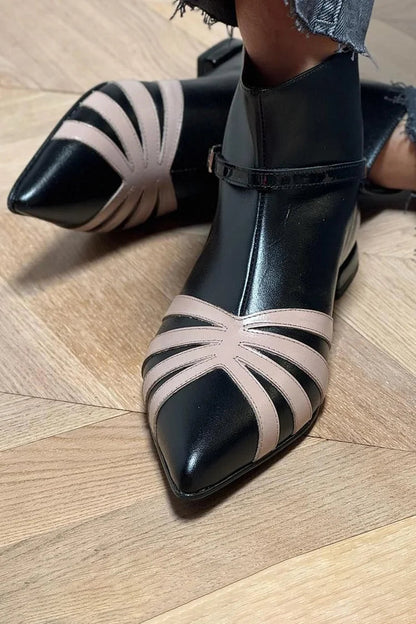 Women's Pointed-Toe Geometric Ankle Boots