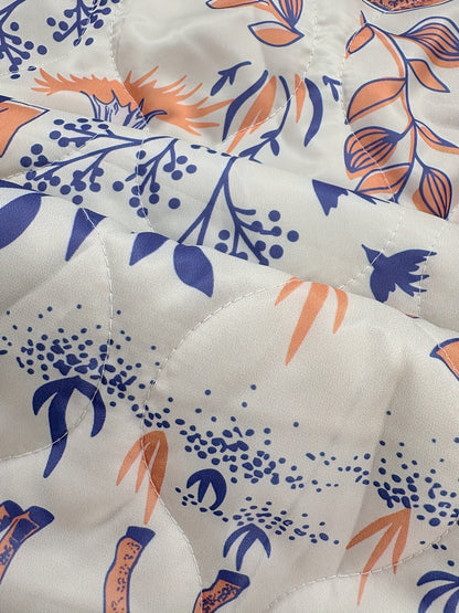 Women's Relaxed Vintage Farmyard Print Quilted Jacket