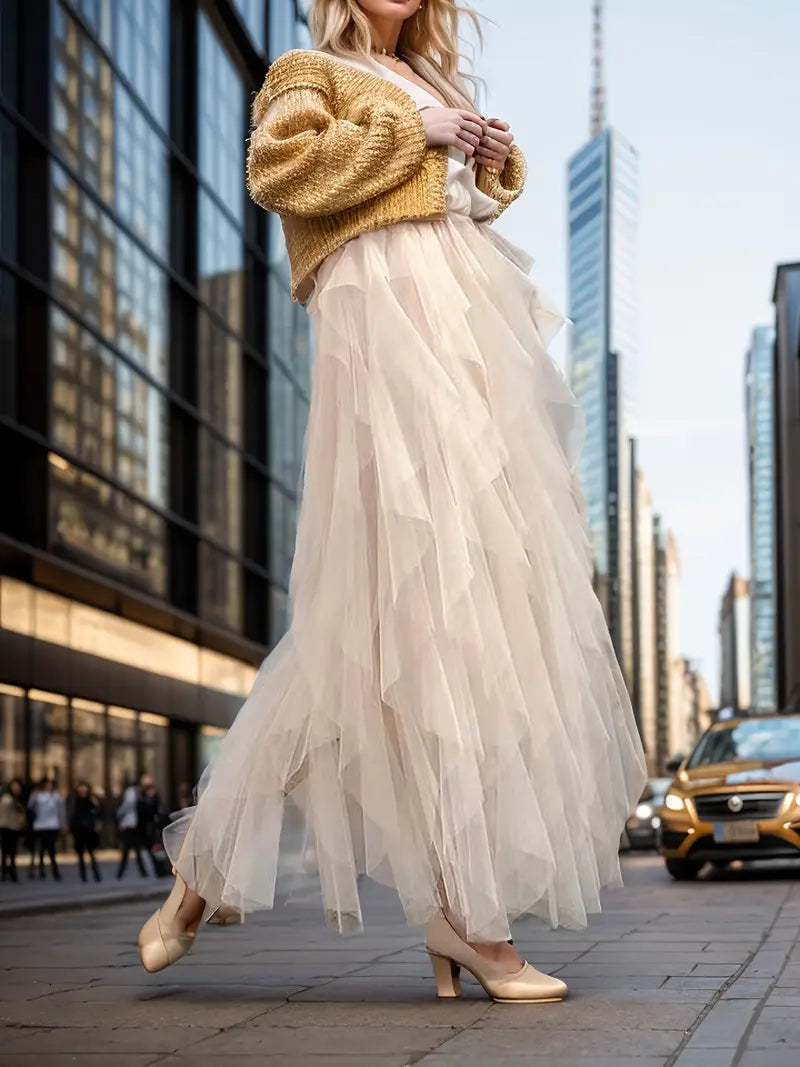 Cecil | Women's Stylish Layered Tutu Skirt