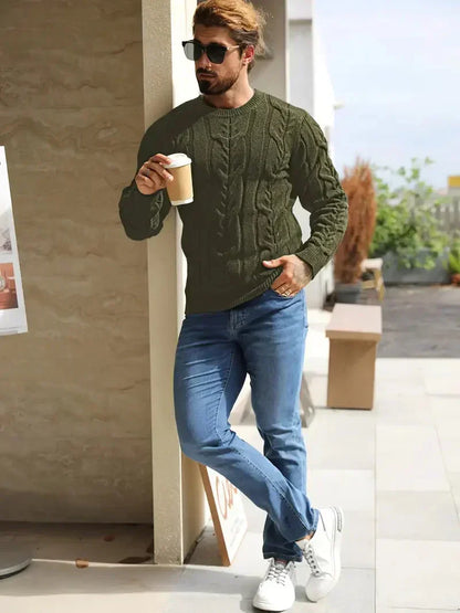 Men's Brit & Boho | Graphica Geo Jumper with Crew Neck
