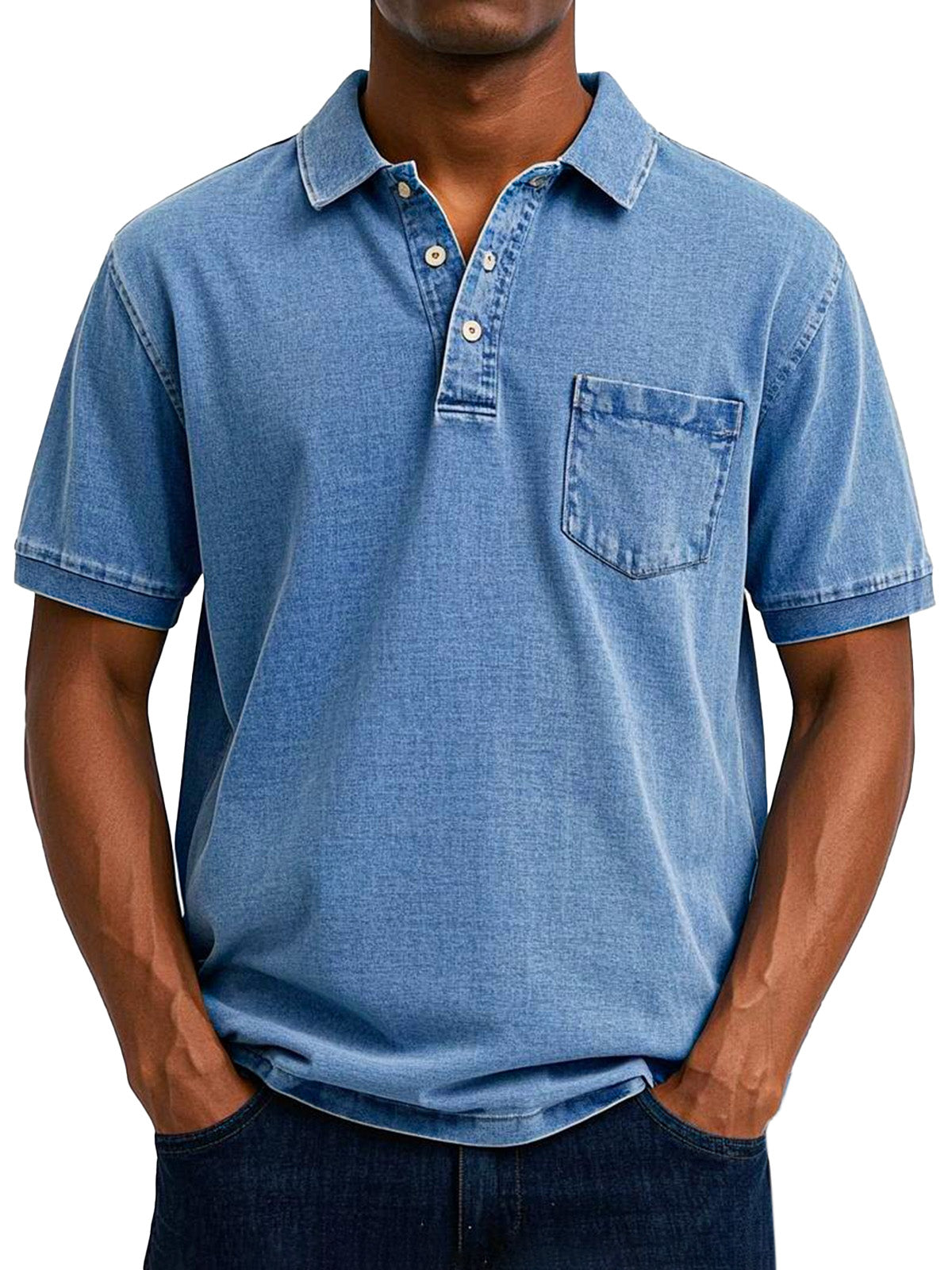 Max | Men's Longline Relaxed Vintage Casual Polo Shirt