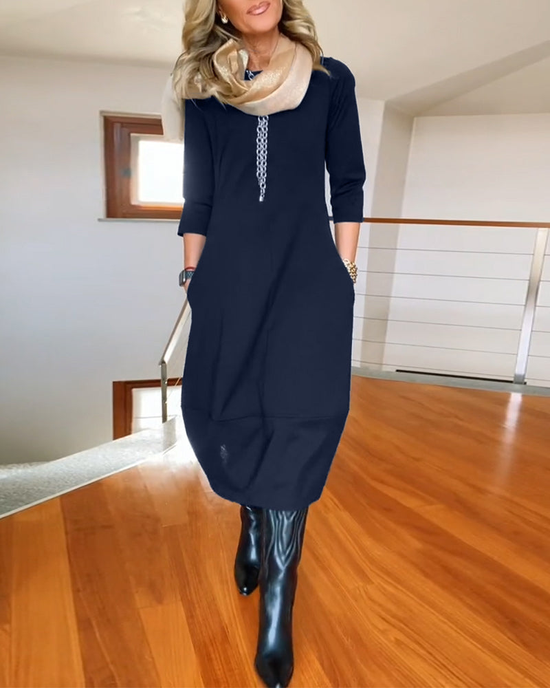 Sara | Women's Chic and Cozy Midi Dress