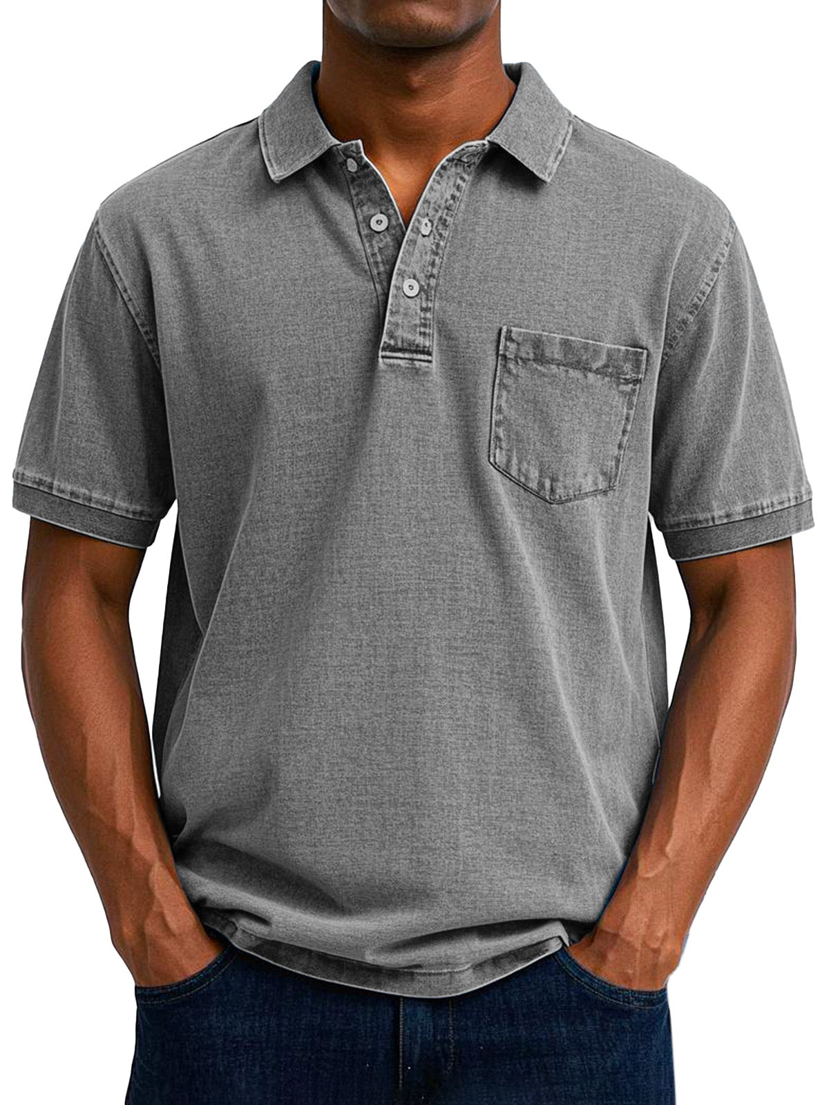 Max | Men's Longline Relaxed Vintage Casual Polo Shirt