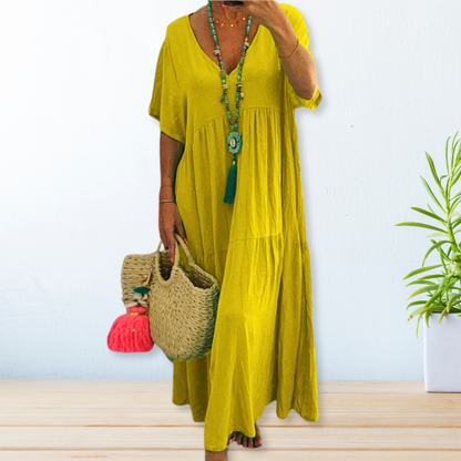 Maelis | Women's Relaxed Maxi Dress with V-Neck