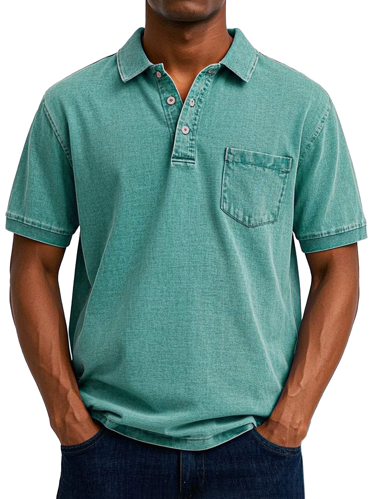 Max | Men's Longline Relaxed Vintage Casual Polo Shirt