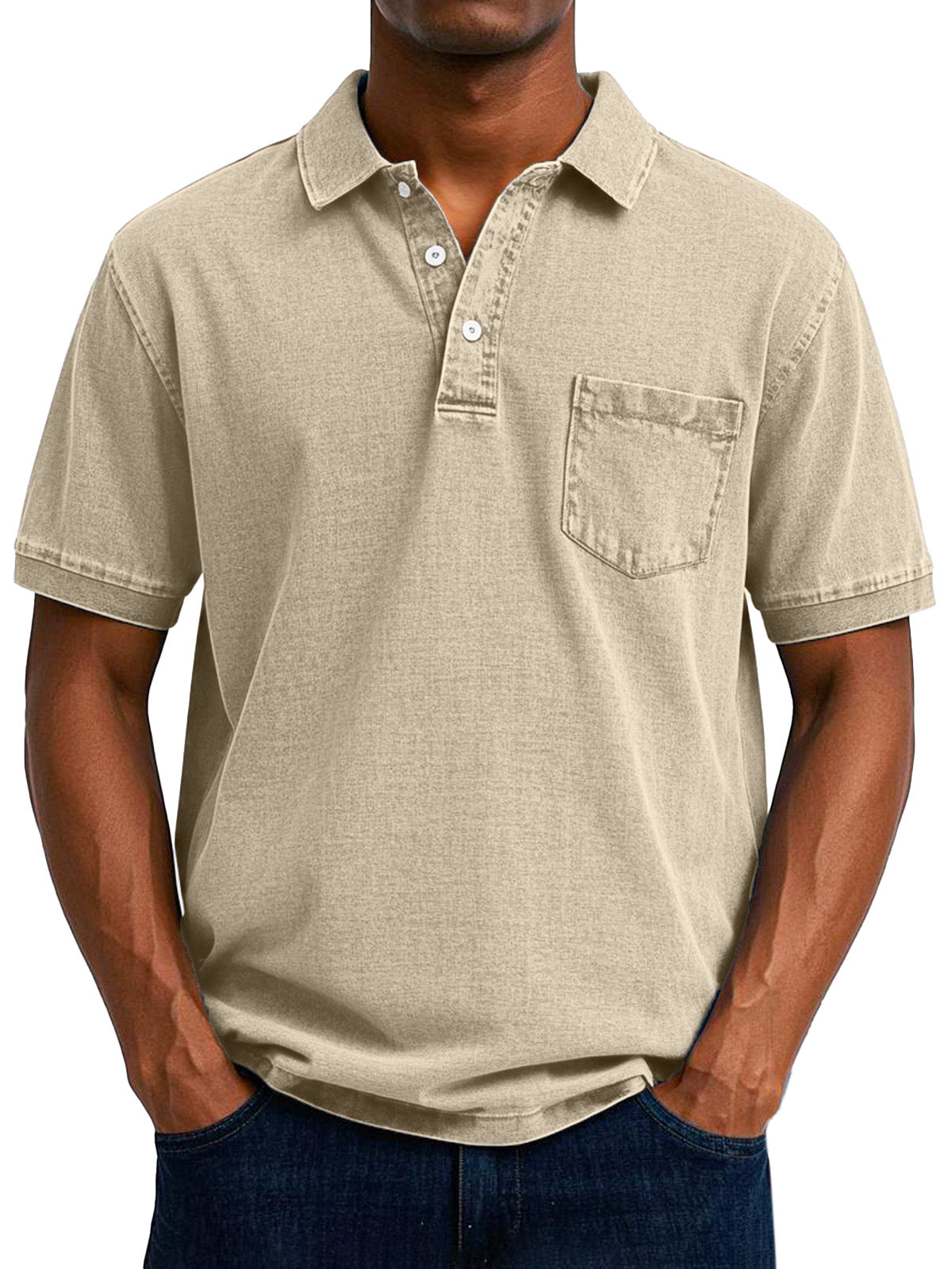 Max | Men's Longline Relaxed Vintage Casual Polo Shirt