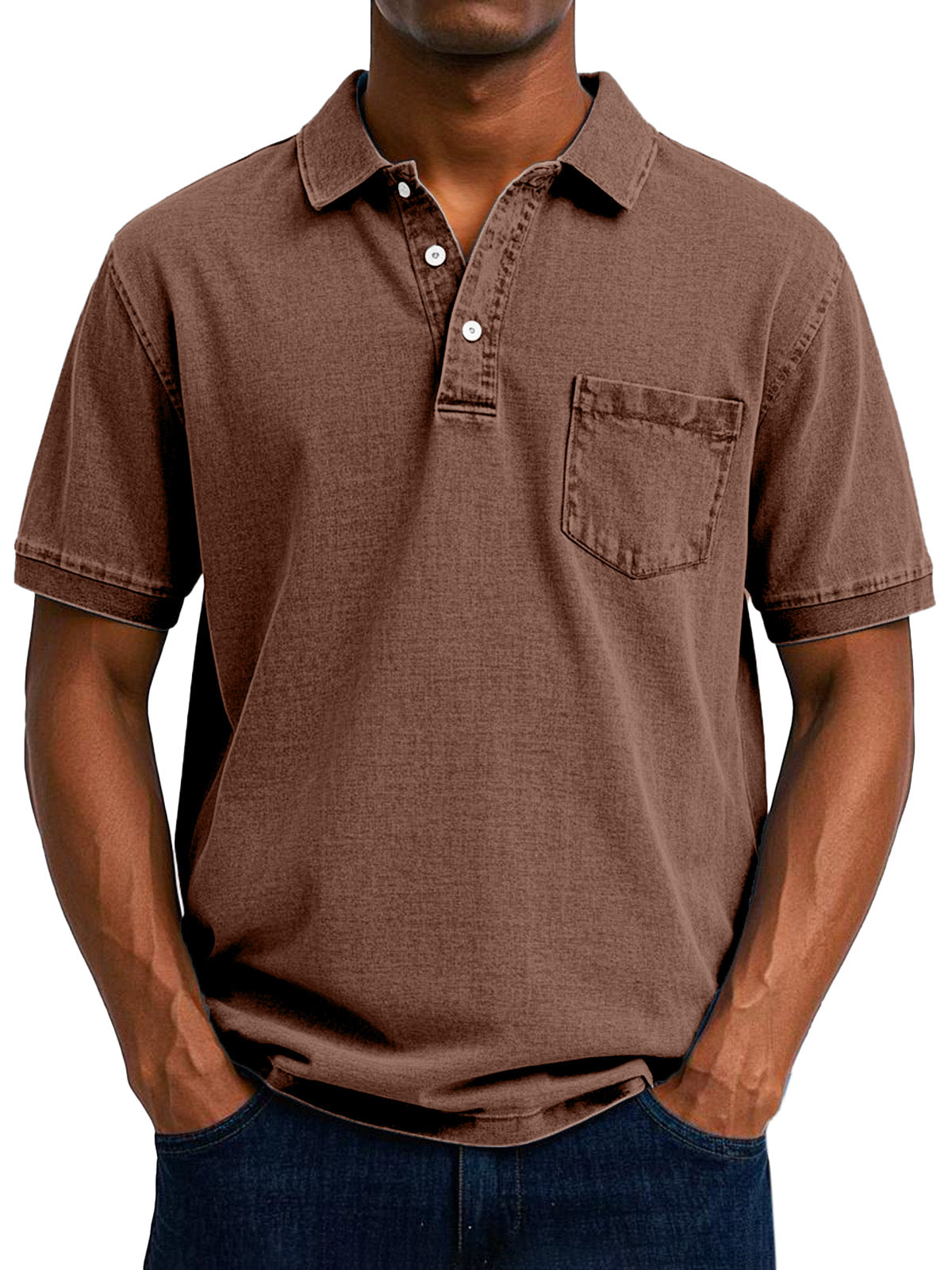Max | Men's Longline Relaxed Vintage Casual Polo Shirt
