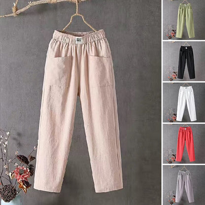 Stephanie | Women's Blend Trousers with Pockets