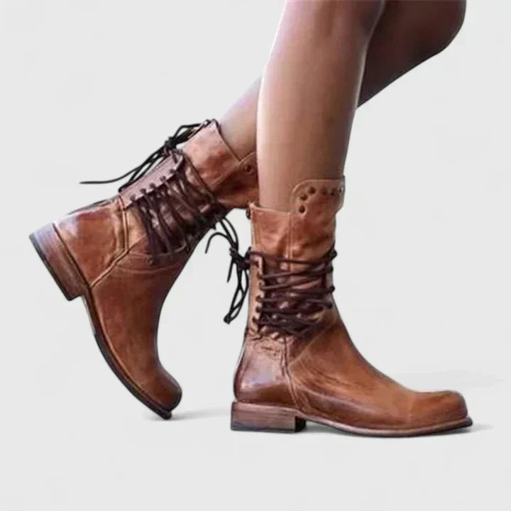 Kelly | Women's Cushioned Lace-Up Premium Elegant Boots