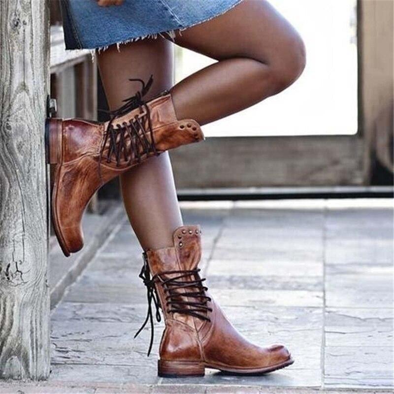 Wynona | Women's Orthopedic Lace-Up Rustic Vintage Boots