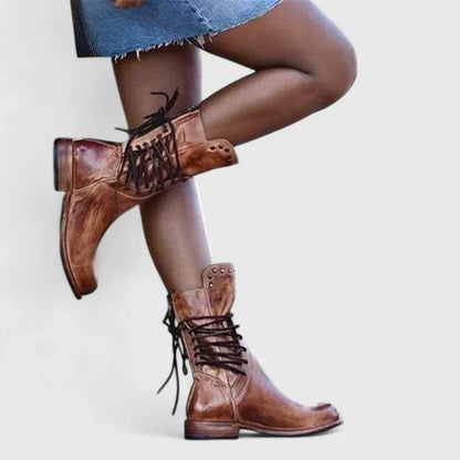Kelly | Women's Cushioned Lace-Up Premium Elegant Boots