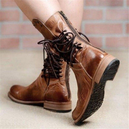 Wynona | Women's Orthopedic Lace-Up Rustic Vintage Boots