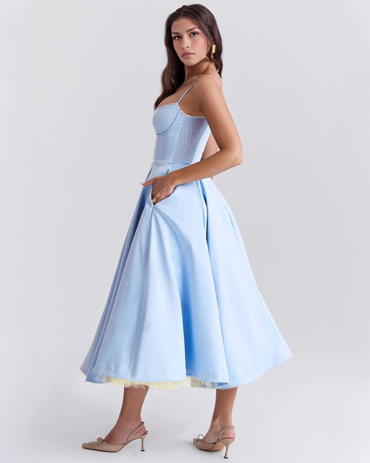 Ophira | Women's Classy Corset Midi Dress
