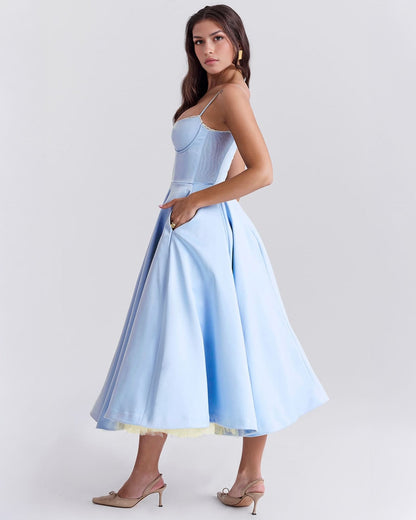 Ophira | Women's Classy Corset Midi Dress