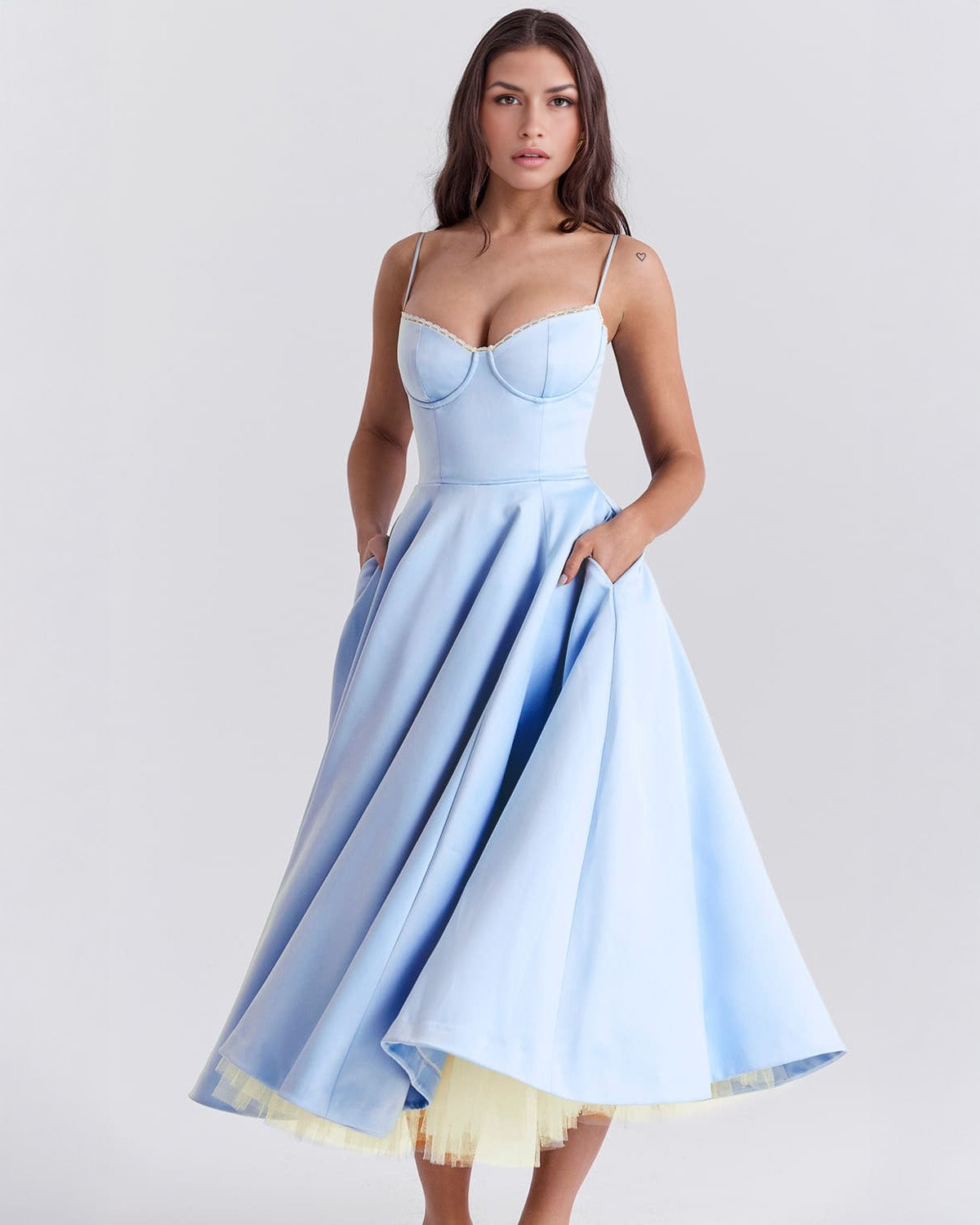 Ophira | Women's Classy Corset Midi Dress