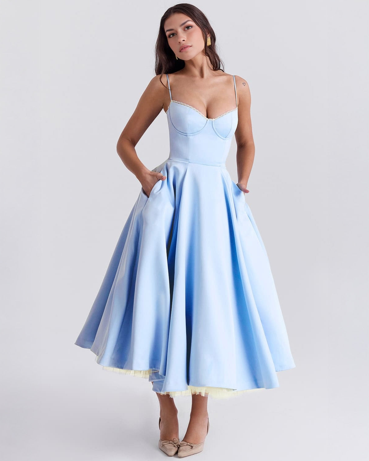 Ophira | Women's Classy Corset Midi Dress