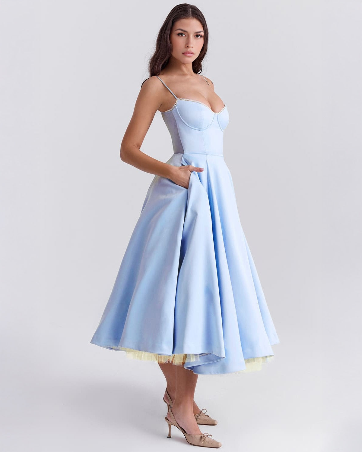 Ophira | Women's Classy Corset Midi Dress