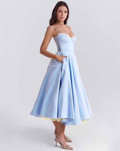 Ophira | Women's Classy Corset Midi Dress