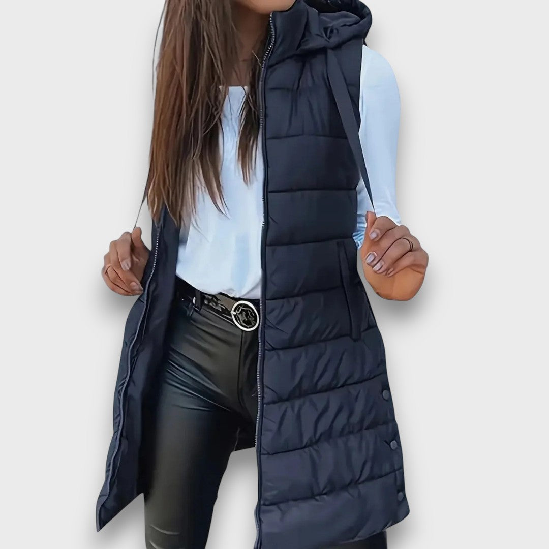 Kaira | Sleeveless hooded puffer vest