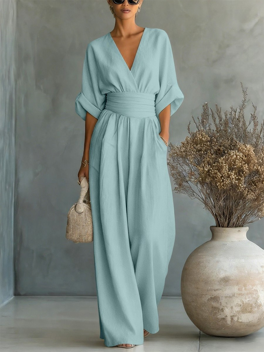 Elira | Essential V-Neck Jumpsuit