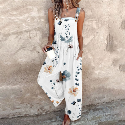 Women's Comfortable Printed Dungarees