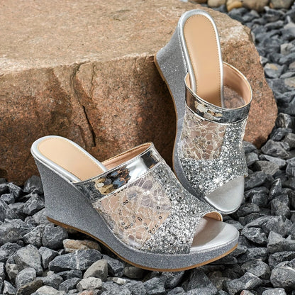 Alexis | Women's Open-Toe Elegant lace high-heeled sandals with Sequins