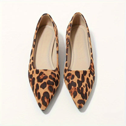 Dina | Women's Cushioned Slip-On Leopard Print Pointed-Toe Heels