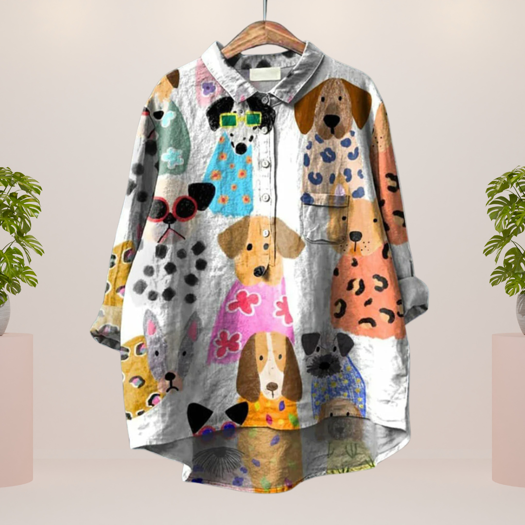 Freya | Women's Trendy Fashion Print Art Shirt