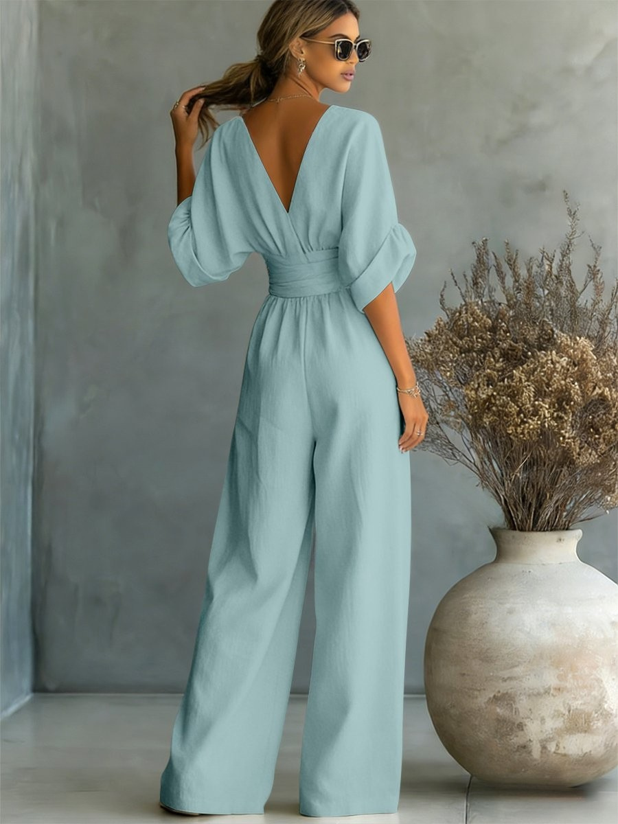Elira | Essential V-Neck Jumpsuit