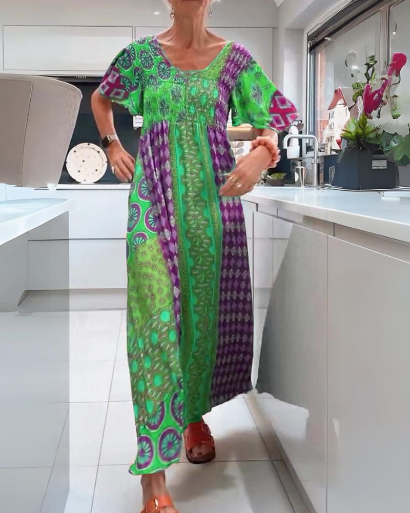 Melania | Women's Colourful Bohemian Maxi Dress