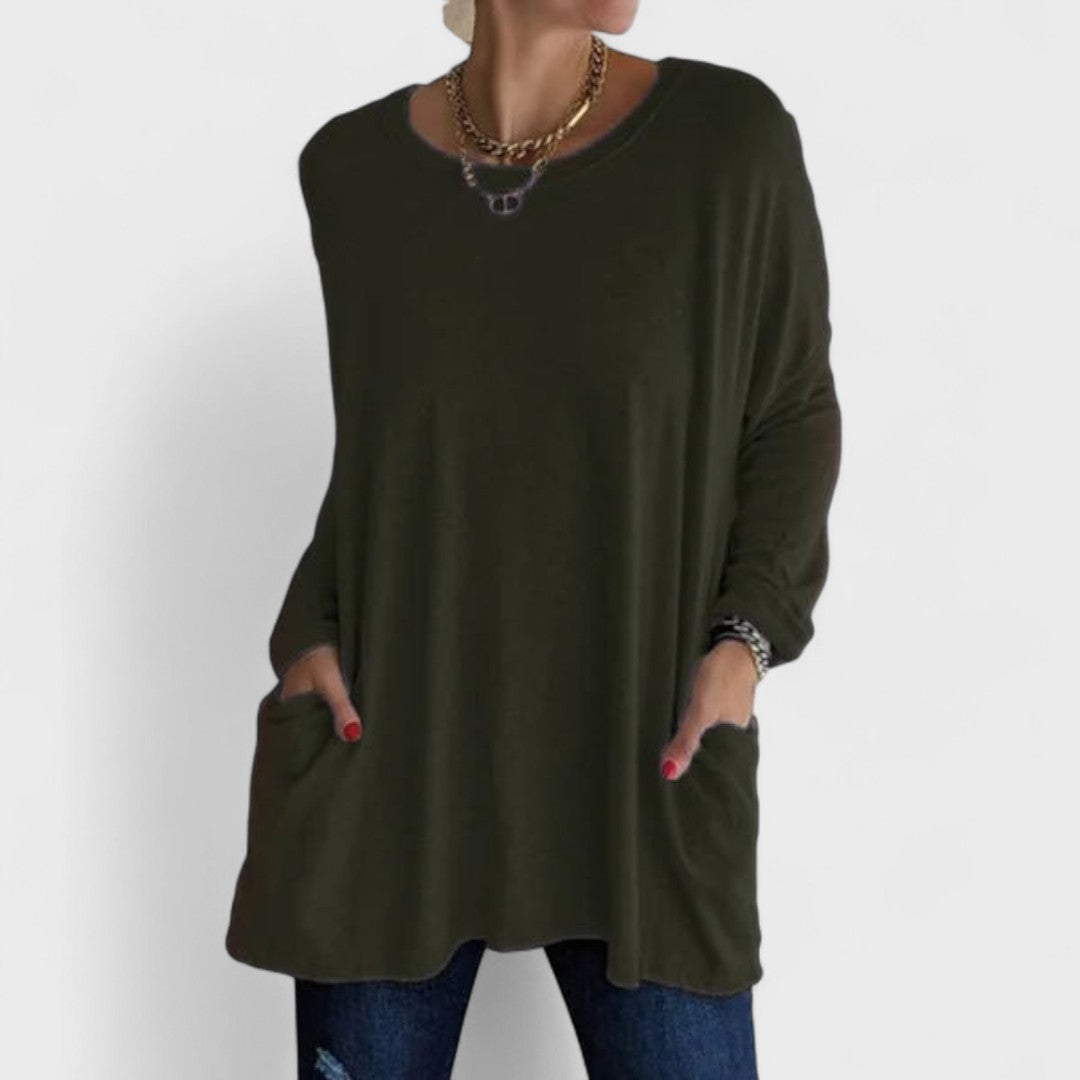 Moira | Women's Longline Casual Long Sleeve Top
