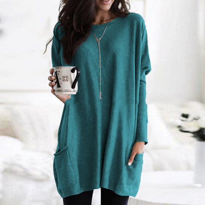 Paris | Women's Longline Relaxed Casual Long Sleeve Lightweight Sweatshirt