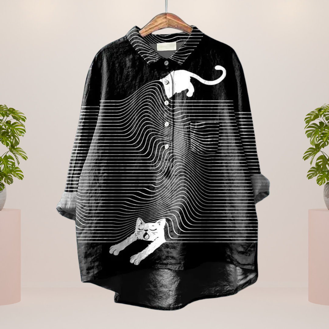 Freya | Women's Trendy Fashion Print Art Shirt