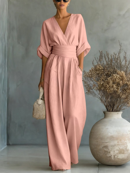 Elira | Essential V-Neck Jumpsuit