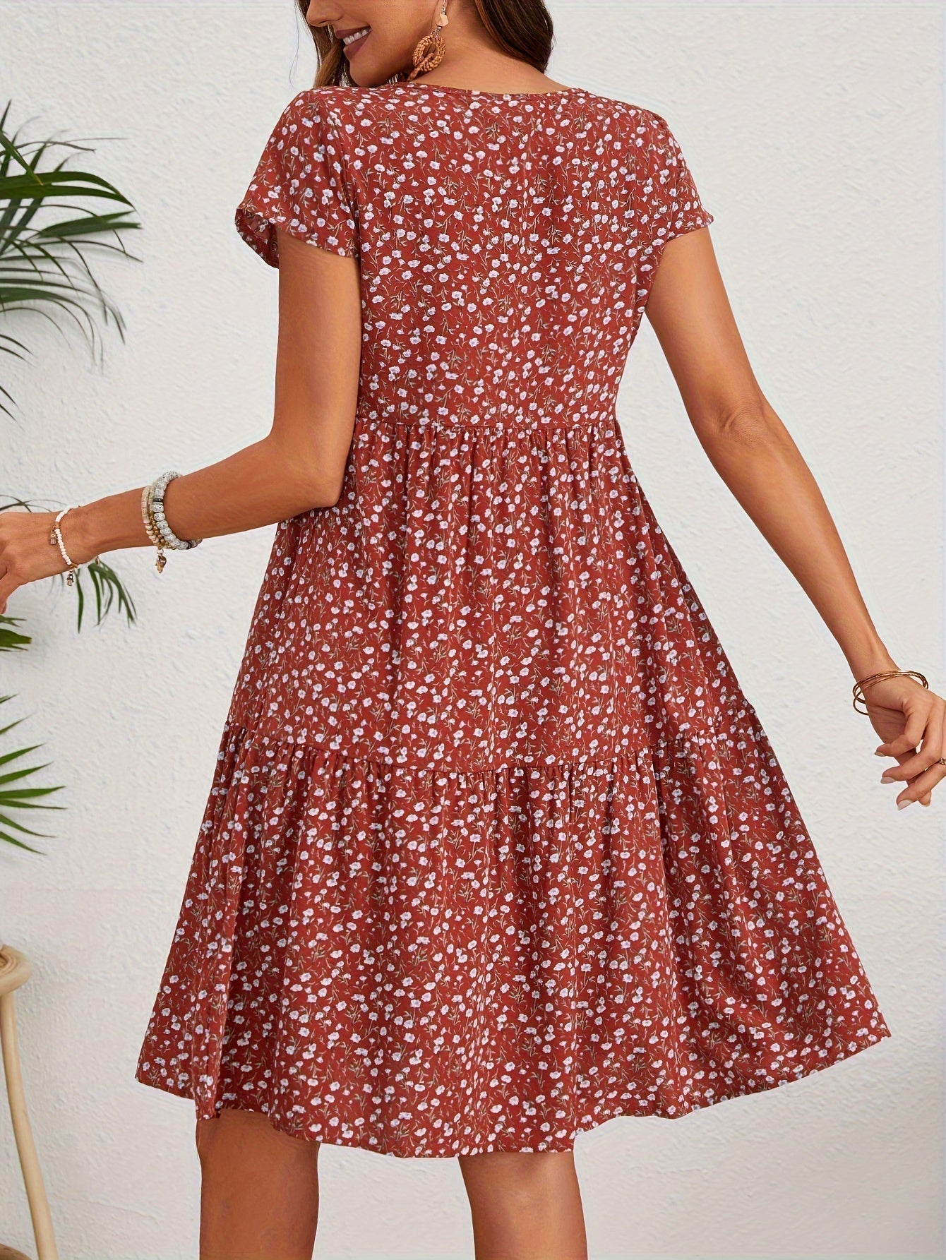 Valeria | Women's Vintage Floral Midi Dress