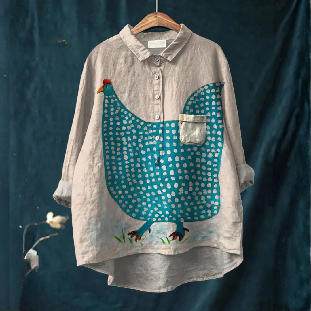Noemi | Women's Longline Patterned Shirt