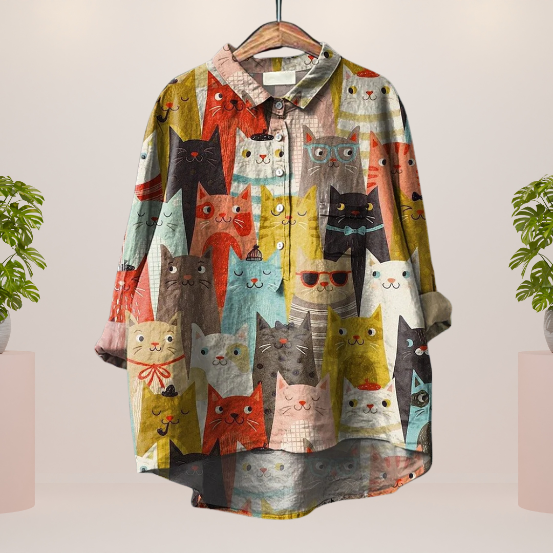 Freya | Women's Trendy Fashion Print Art Shirt