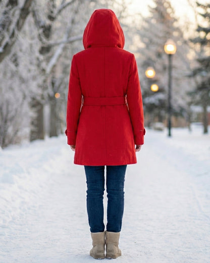 Sheila | Plaid Collar Wool Coat
