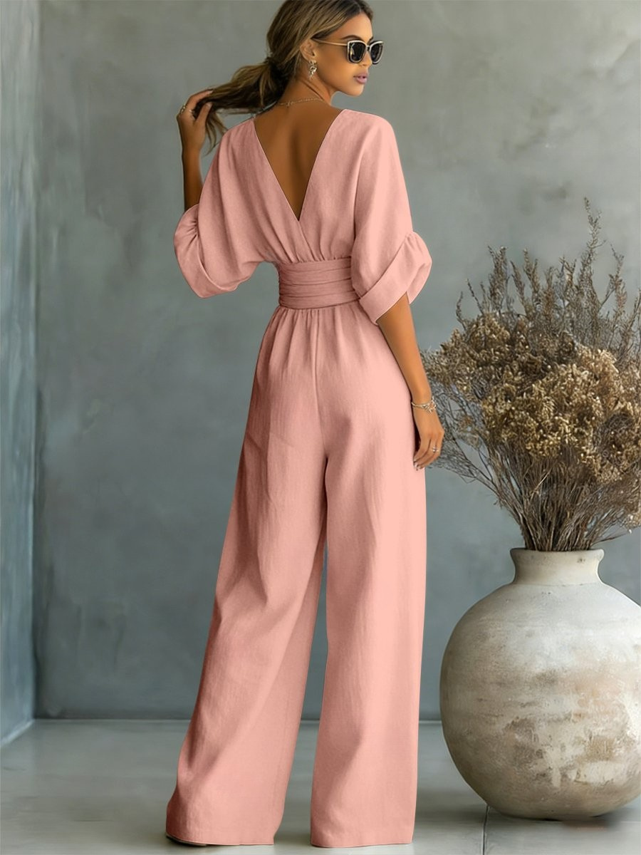 Elira | Essential V-Neck Jumpsuit