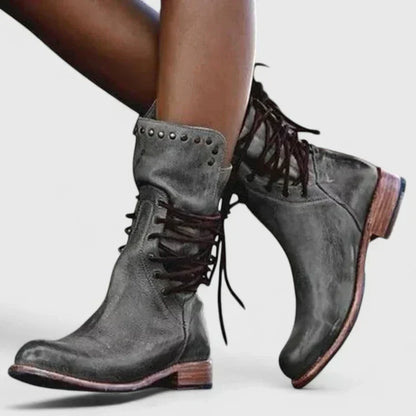 Kelly | Women's Cushioned Lace-Up Premium Elegant Boots