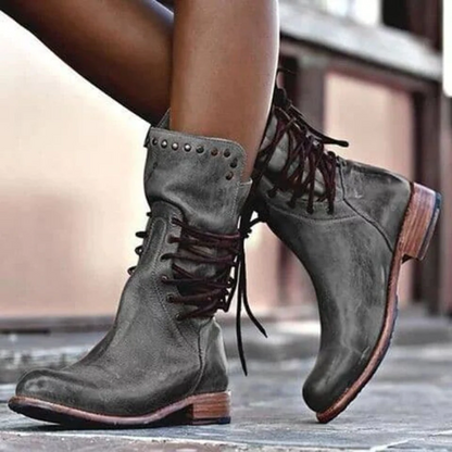 Wynona | Women's Orthopedic Lace-Up Rustic Vintage Boots