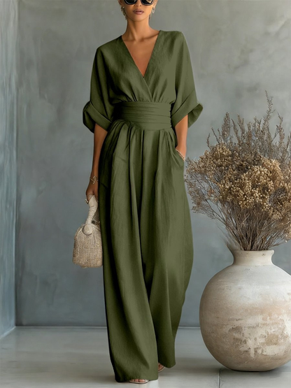 Elira | Essential V-Neck Jumpsuit