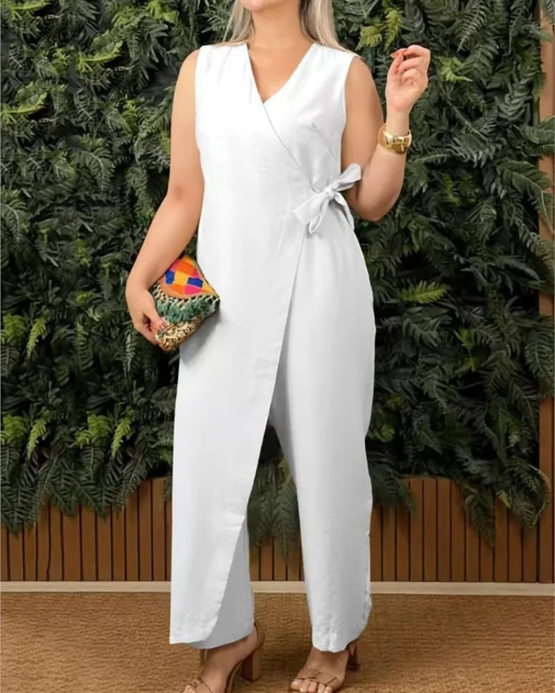 Teresa | Women's Versatile Tie-Waist Jumpsuit